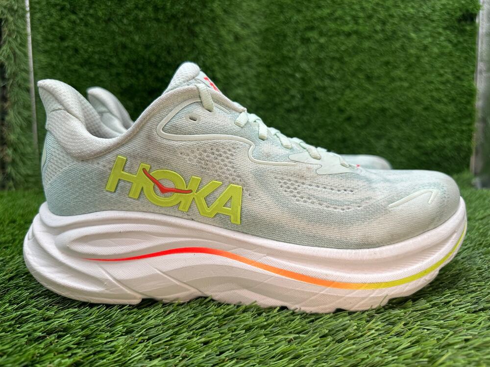 Hoka One One Clifton 10 1162031-SLSSN Athletic Sneaker Womens 9.5B Blue Jacquard